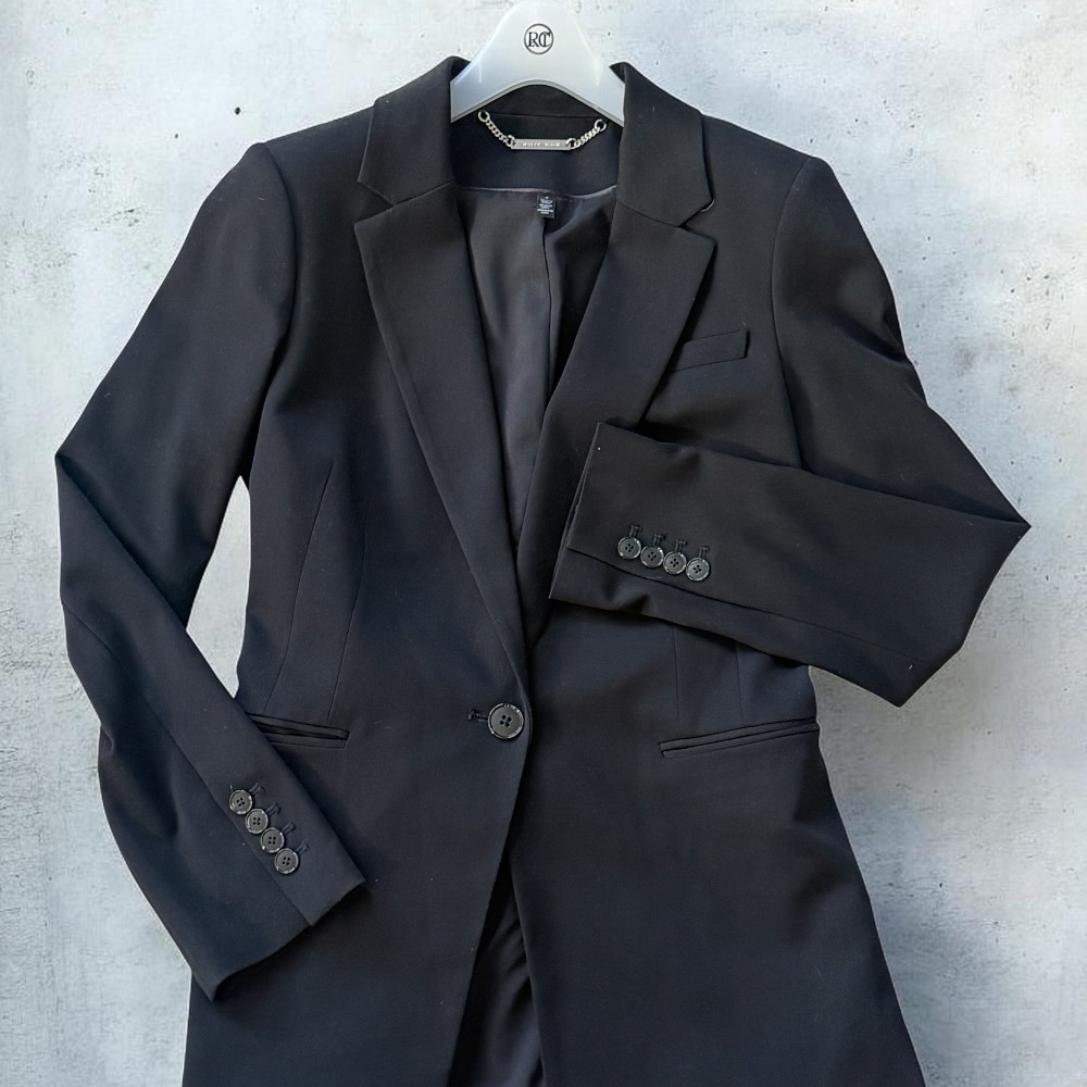 White House Black Market Women's Black One-Button Blazer